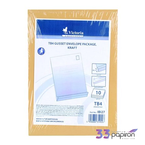 Redős talpas tasak 10db-os TB4 40mm Kraft Barna Victoria
