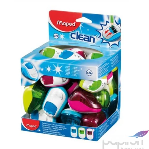 Hegyező 2lyukú Maped Clean tartályos vegyes színek Írószerek Maped 062211