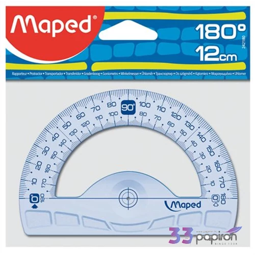 Szögmérő 180° 12cm műanyag Maped Graphic Iskolai-irodai kiegészítők Maped 242180