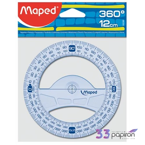 Szögmérő 360° 12cm műanyag Maped Graphic Irodai kiegészítők Maped 242360