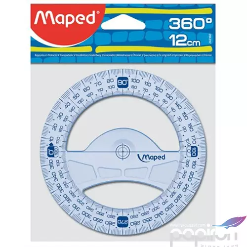 Szögmérő 360° 12cm műanyag Maped Graphic Irodai kiegészítők Maped 242360