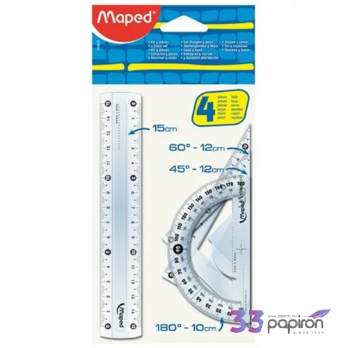 Vonalzókészlet 4db-os Maped Start mini műanyag Irodai kiegészítők Maped 242815