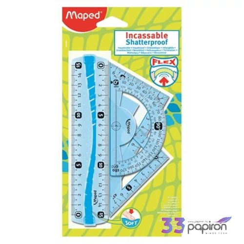 Vonalzókészlet 4db-os Maped Flex mini hajlítható műanyag Irodai kiegészítők Maped 244069