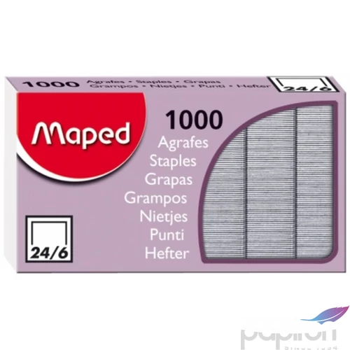 Tűzőkapocs 24/6 Maped 20lap 5000db/dob Irodai kisgépek MAPED 324401