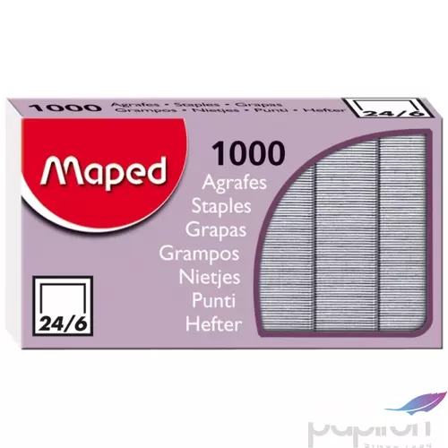 Tűzőkapocs 24/6 Maped 20lap 1000db/dob Irodai kisgépek MAPED 324405
