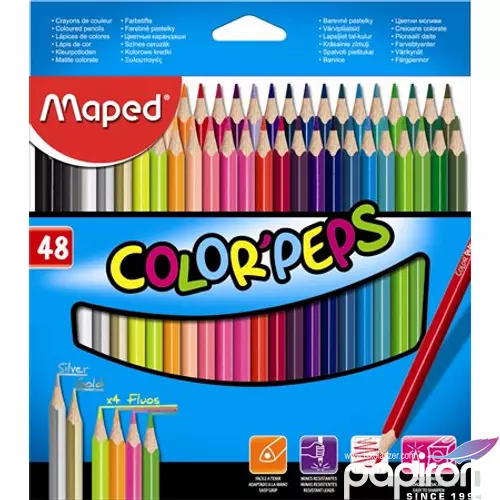 Színes ceruza 48 Maped Color'Peps háromszögletű 48színű Írószerek MAPED 832048