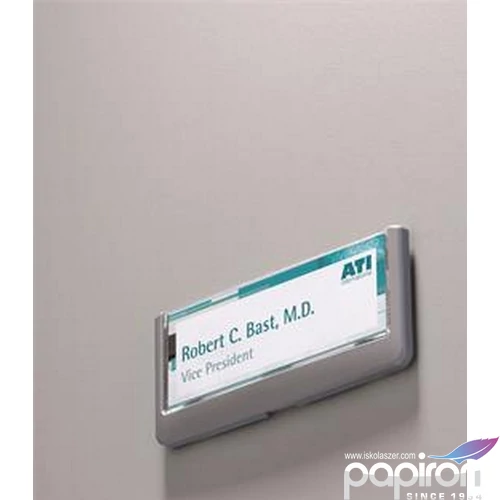Információs tábla 149x52,5mm DURABLE, szürke DB486037