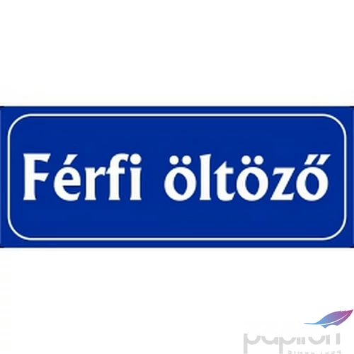 Információs tábla 19,5 x 9 cm Férfi öltöző Időjárásálló, habosított PVC