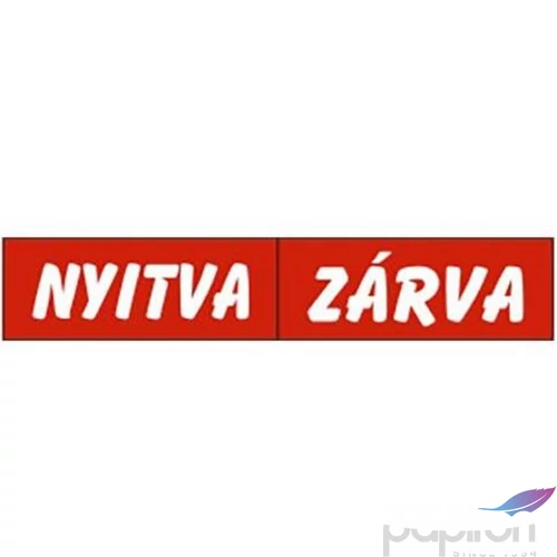 Információs tábla 19,5 x 9 cm Nyitva-Zárva Időjárásálló, habosított PVC