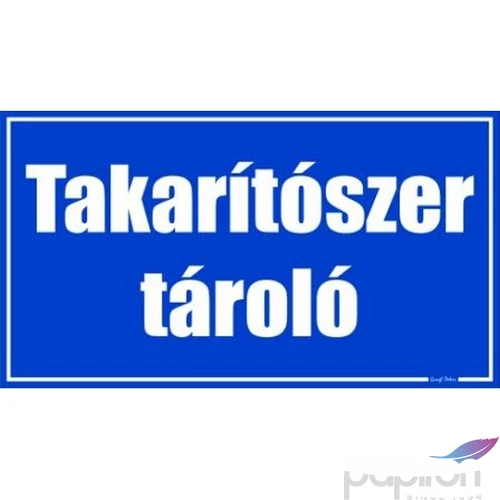 Információs tábla 19,5 x 9 cm Takarítószer tároló Időjárásálló, habosított PVC