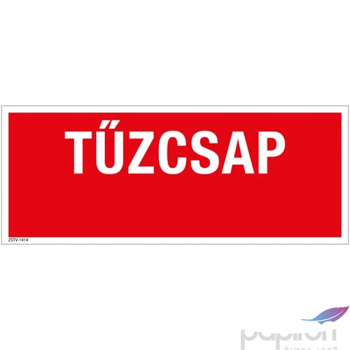 Információs tábla 19,5 x 9 cm Tűzcsap Időjárásálló, habosított PVC