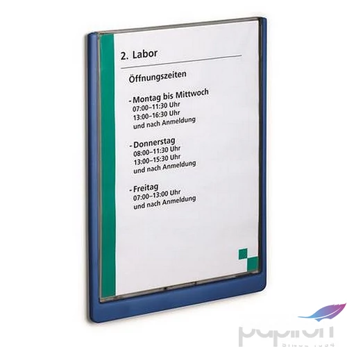 Információs tábla 210x297mm DURABLE „CLICK SIGN” kék