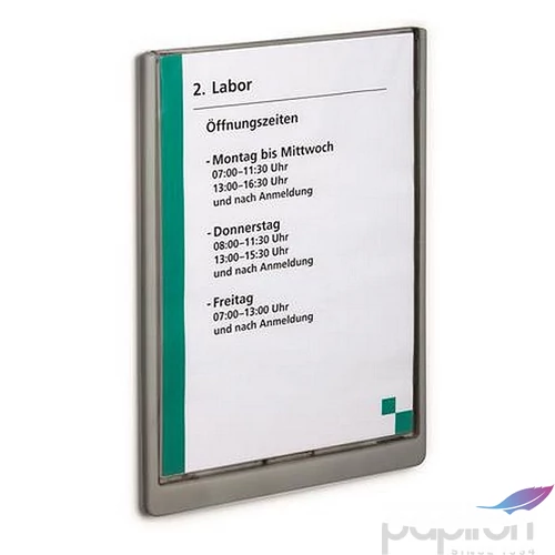 Információs tábla 210x297mm DURABLE „CLICK SIGN” szürke