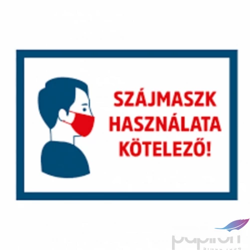 Információs tábla A4 Szájmaszk használata köt. Időjárásálló, habosított PVC