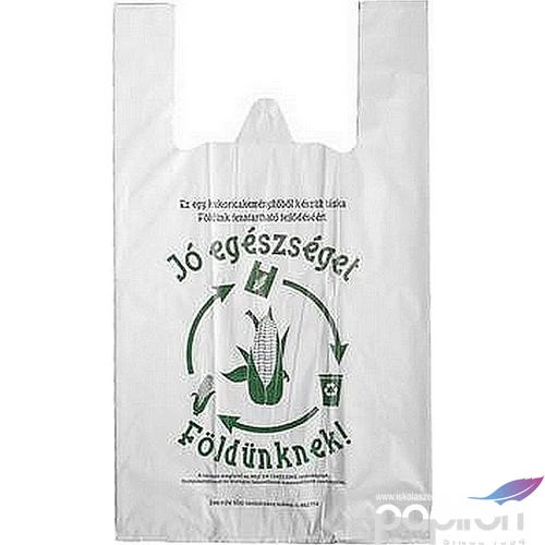 Ingvállas tasak lebomló 30x50x0,15cm Jó egészséget Földünknek