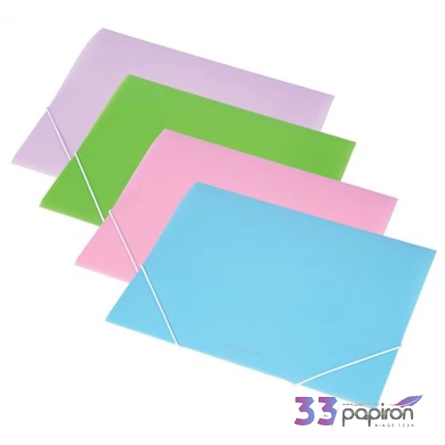 Gumis mappa A4 Panta Plast 15mm PP műanyag pasztell rózsaszín Iratrendezés PANTA PLAST 0410-0034-05