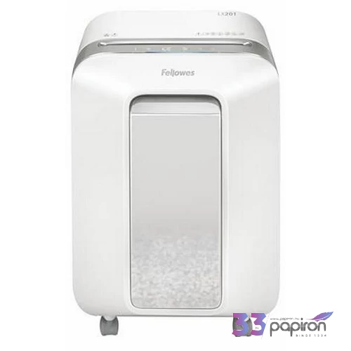 Iratmegsemmisítő Fellowes mikrokonfetti, 11 lap, Powershred LX201 fehér