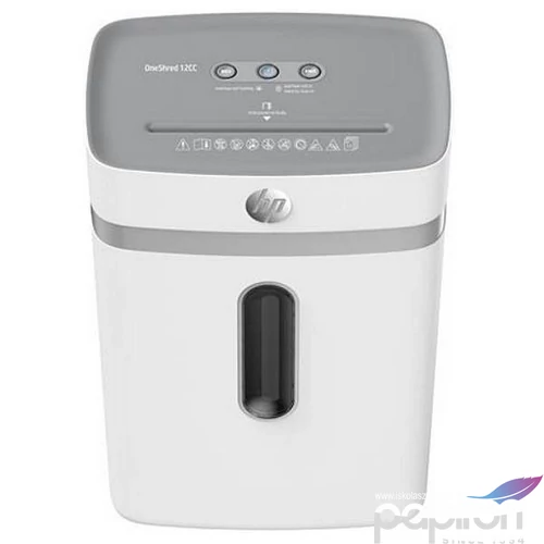 Iratmegsemmisítő HP konfetti, 12 lap, HP Oneshred 12CC világosszürke