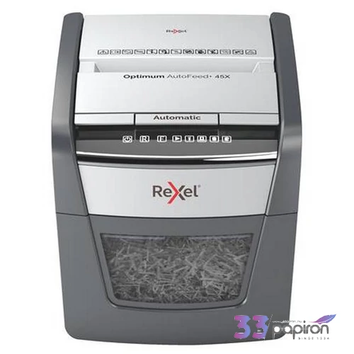 Iratmegsemmisítő Rexel konfetti, 45 lap, Optimum AutoFeed 45X