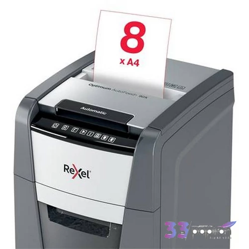 Iratmegsemmisítő Rexel konfetti, 90 lap, Optimum AutoFeed+ 90X