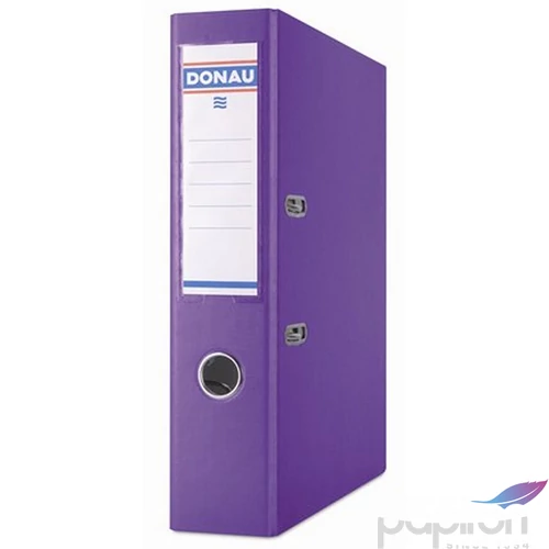 Iratrendező 75mm A4 Donau Prémium élvédős PP műanyag lila Iratrendezés DONAU 3975001PL-23