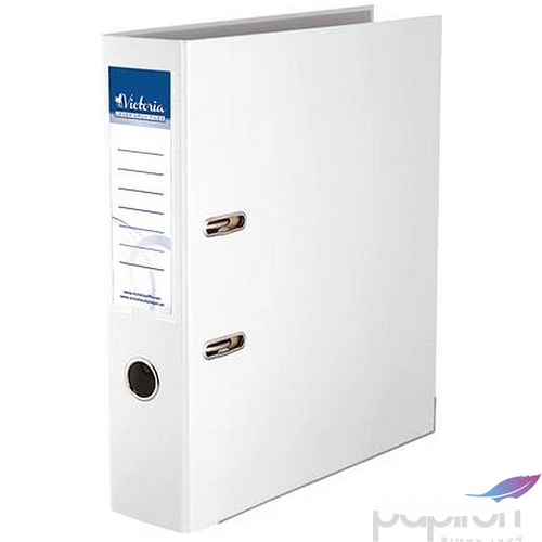 Iratrendező 75mm A4 Victoria Basic élvédős PP/karton fehér Iratrendezés Victoria 75WHITE