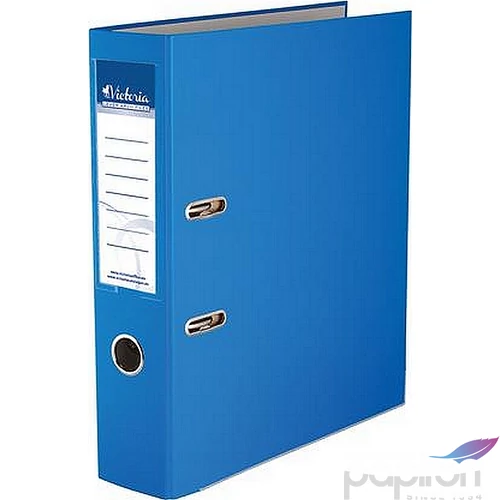 Iratrendező 75mm A4 Victoria Basic élvédős PP/karton kék Iratrendezés Victoria 75BLUE