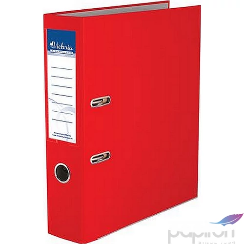Iratrendező 75mm A4 Victoria Basic élvédős PP/karton piros Iratrendezés Victoria 75RED