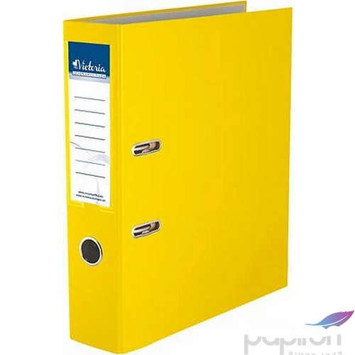Iratrendező 75mm A4 Victoria Basic élvédő nélküli PP/karton sárga Iratrendezés Victoria 75YELLOW