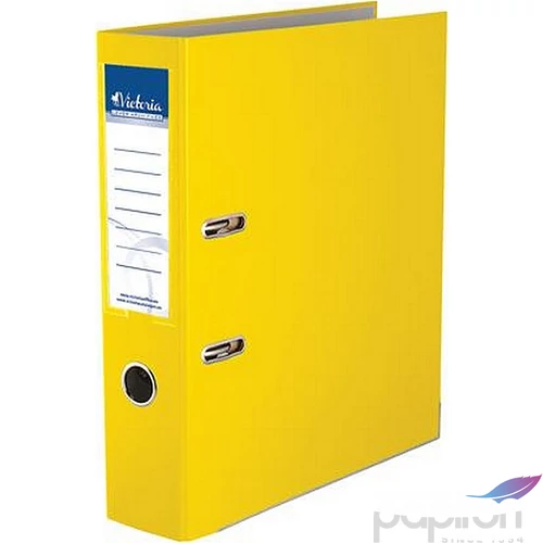 Iratrendező 75mm A4 Victoria Basic élvédős PP/karton sárga Iratrendezés Victoria 75YELLOW