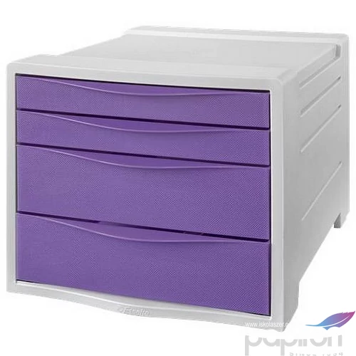 Irattároló műanyag Esselte 4 fiókos,Colour`Breeze, áttetsző levendula