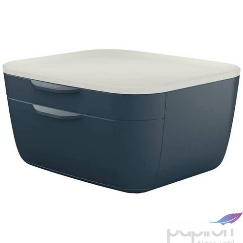 Irattároló műanyag Leitz 2 fiókos, Cosy, bársonyszürke E53570089