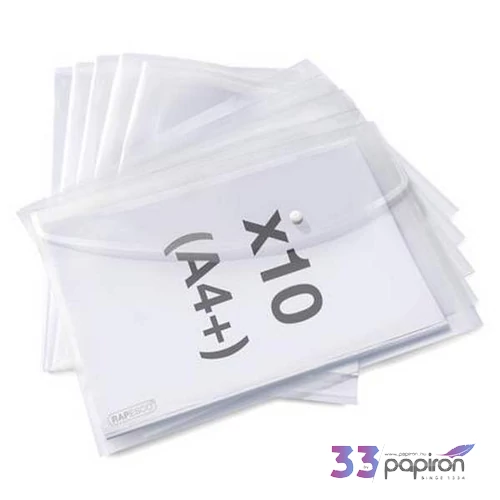 Irattartó tasak A/4+ RAPESCO PP, patentos 
