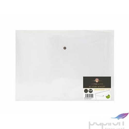 Irattartó tasak Pukka Pad A3, PP, patentos, Concord, áttetsző 