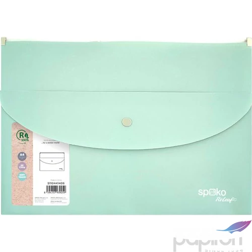 Irattartó tasak ReLeaf A4 PP SoftTouch menta 33x24,5 