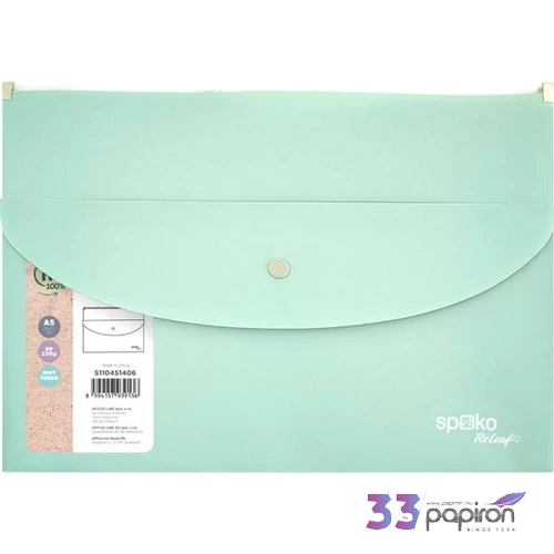 Irattartó tasak ReLeaf A5 PP SoftTouch menta zöld 25x17cm