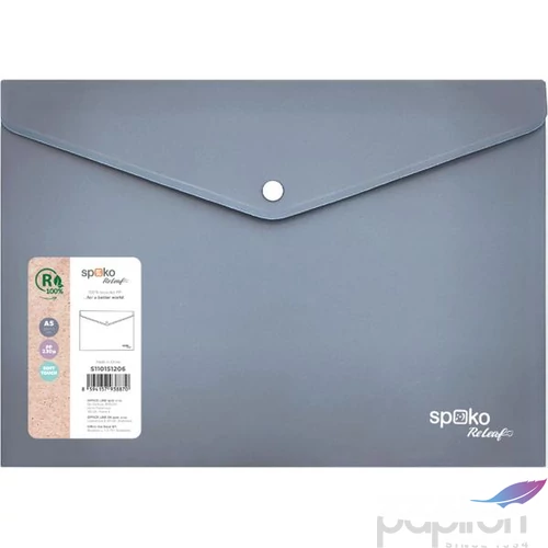 Irattartó tasak ReLeaf A5 PP SoftTouch szürke 25x17cm 