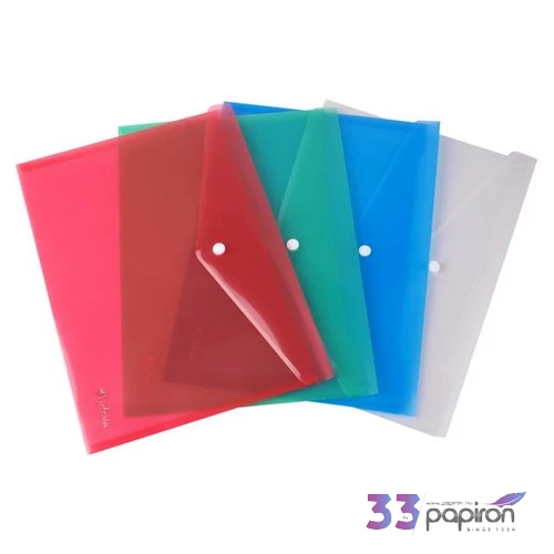 Irattartó tasak Victoria Offic A4, PP, patentos, kék