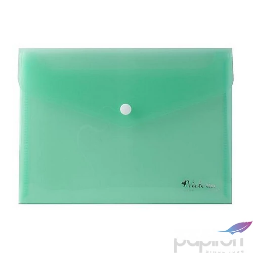 Irattartó tasak Victoria Offic A5, PP, patentos, zöld 
