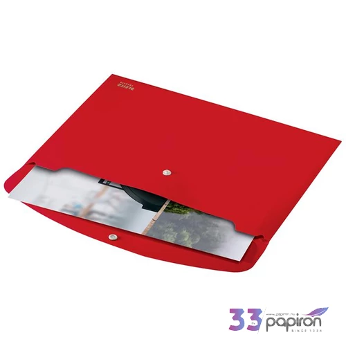 Irattasak A4 Leitz PP, patentos, Recycle, piros E46780025