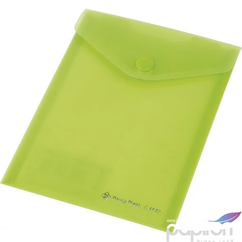 Irattartó tasak A6 Panta Plast patentos 160mik PP műanyag paszt.zöld Iratrendezés PANTA PLAST 0410-0052-04