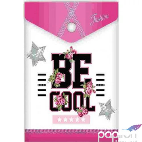 Irattasak A/6 patentos Argus Be cool feliratos virág csajos mintás Argus 1644-0273 A6 patentos PVC tasak