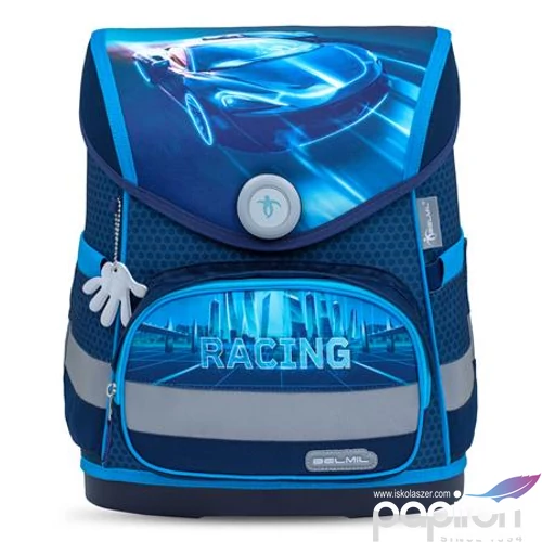 Iskolatáska Belmil ergonómikus Compact Racing Blue Neon BL40541AG12F