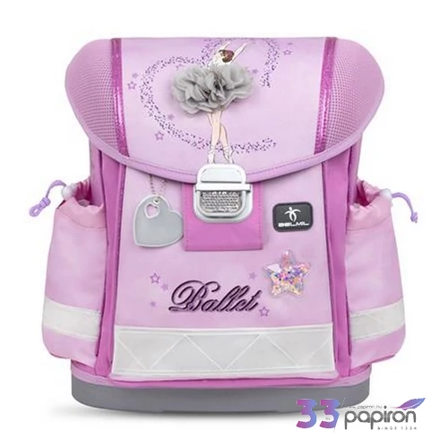 Iskolatáska Belmil ergonómikus Classy Ballerina, balerinás lila 