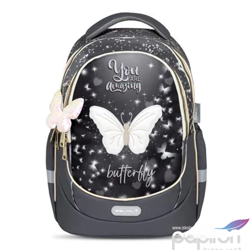 Iskolatáska Belmil ergonómikus Leisure Plus Amazing Butterfly BL338871L