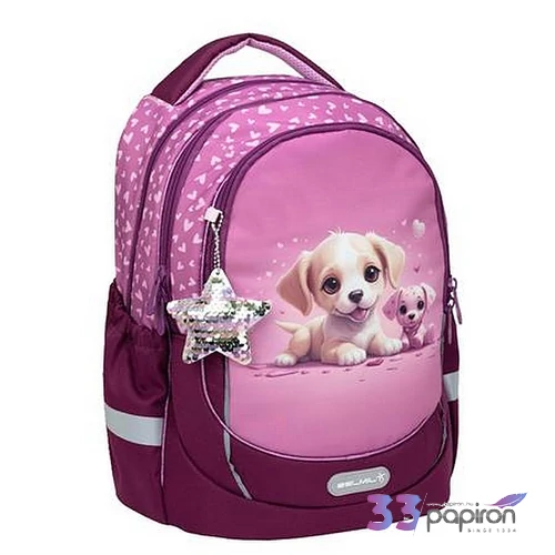 BELMIL 26 Leisure Plus Puppy Love iskolatáska biztonságos