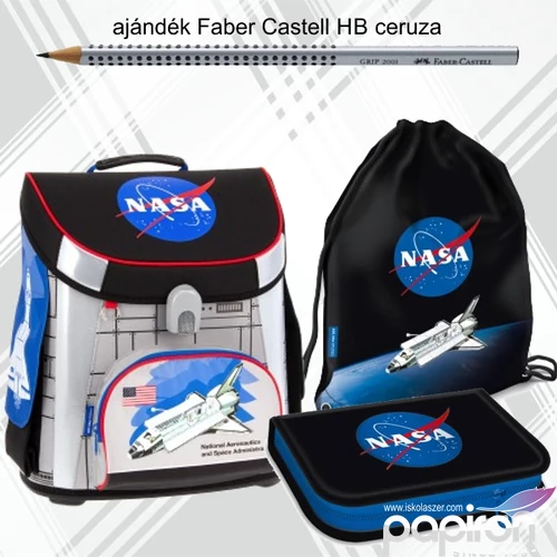 Iskolatáska szett Ars Una 21' NASA iskolatáska, tornazsák, tolltartó 