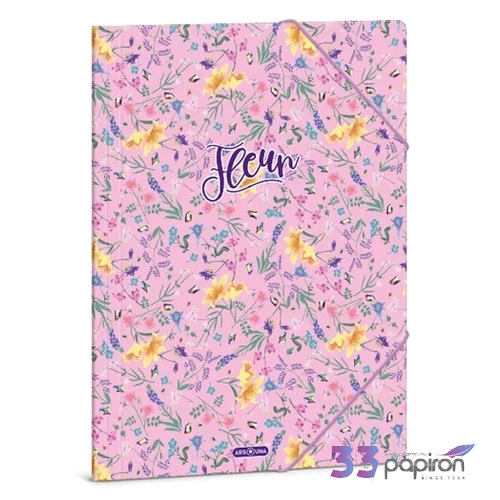 Ars Una 24 Fleur gumis mappa kemény fedelű