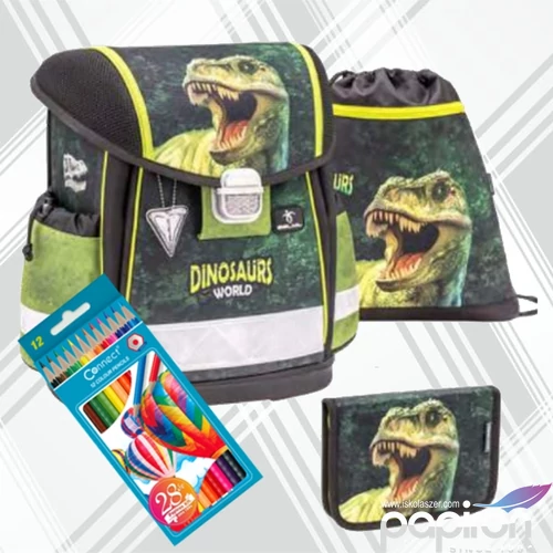 Iskolatáska szett Belmil 22' Classy Dinosaur World 2 403-13 táska,tolltartó,tornazsák