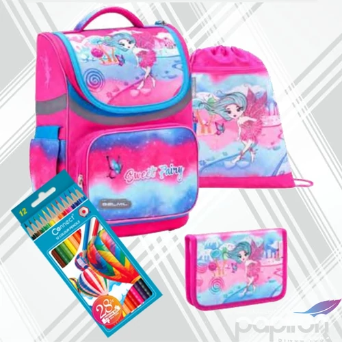 Iskolatáska szett Belmil 22' Mini Sweet Fairy 405-71 táska,tolltartó,tornazsák